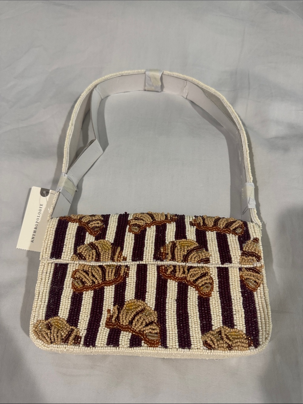 The Fiona Beaded Bag- Croissant Pattern